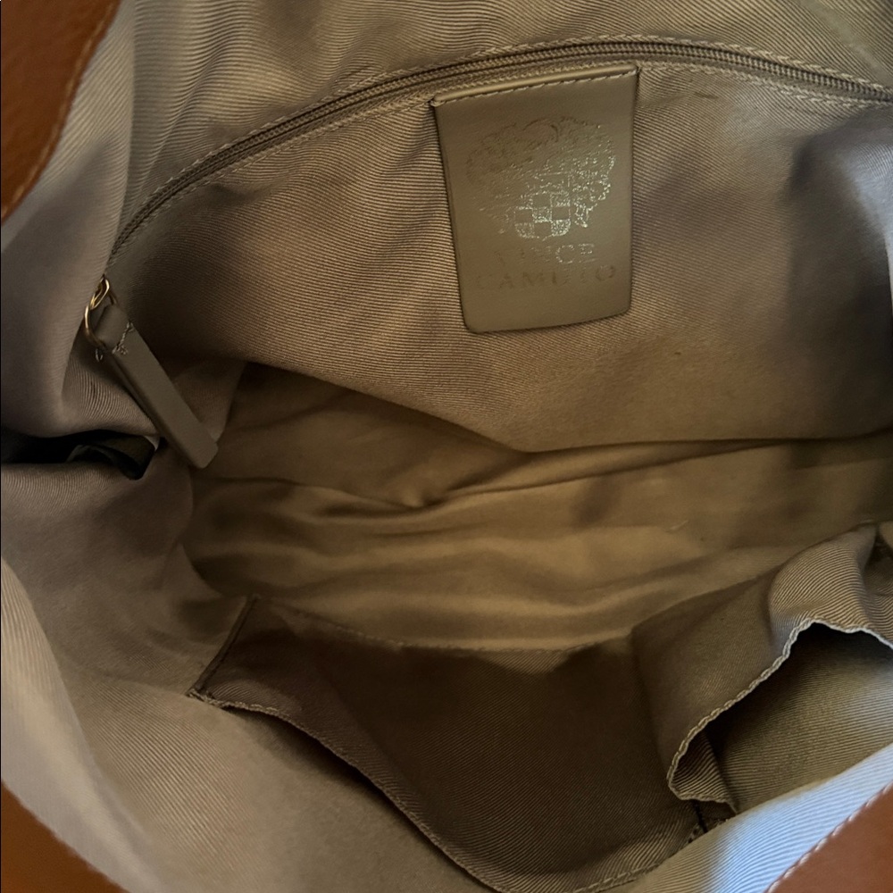 Vince Camuto Soft 100% Leather Tote Bag Boho Chic Shoulder Bag w/ Inner Pockets - Picture 7 of 8